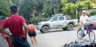 Foto: Motociclista lesionado y daños materiales en Rivas/TN8