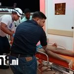Adolescente cae de un muro y queda con varilla incrustada en la pierna en Bluefields Foto: Adolescente cae de un muro y queda con varilla incrustada en la pierna en Bluefields/TN8