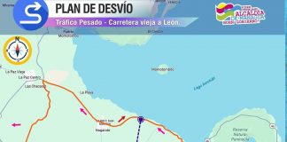 Foto: Cierran paso de transporte pesado por construcción del nuevo paso a desnivel en Ctra. Vieja a León / Cortesía