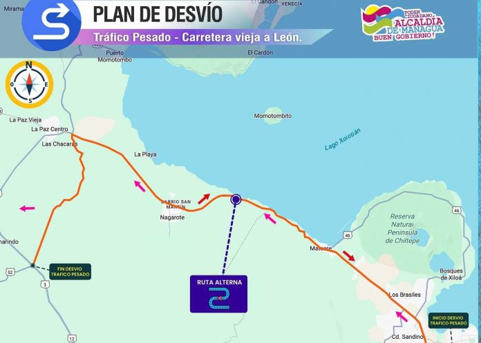 1 Foto: Cierran paso de transporte pesado por construcción del nuevo paso a desnivel en Ctra. Vieja a León / Cortesía