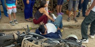 Foto: Aparatoso accidente de tránsito en Juigalpa, deja un motociclista lesionado/TN8