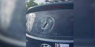 Foto: Ciudadana causa daños a vehículos con un tubo en el sector de la Asamblea Nacional/TN8