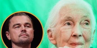 Foto: Leonardo DiCaprio despide a Jane Goodall /cortesía