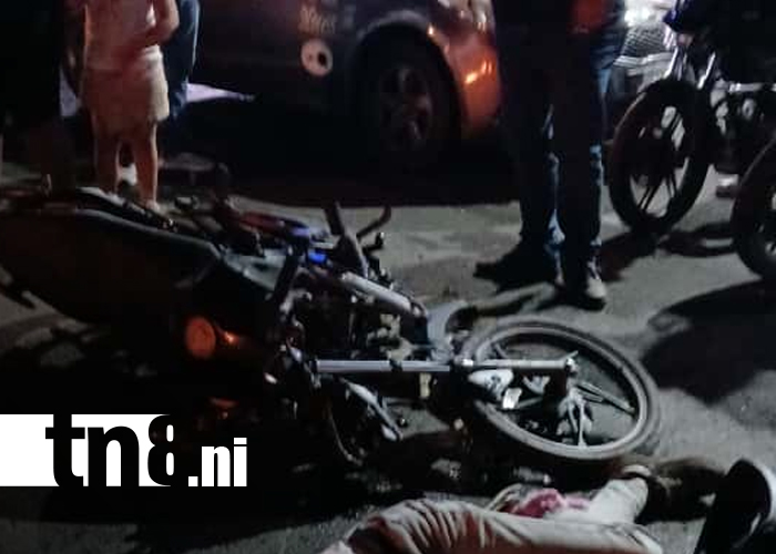 Foto: Motociclista herido tras brutal choque en Waspam Sur/TN8