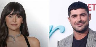 Foto: Nina Dobrev sobre Zac Efron /cortesía