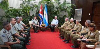 Foto: Díaz-Canel recibe al Comandante en Jefe del Ejército de Nicaragua /Cortesía