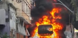 Foto: 55 estudiantes escapan de autobús en llamas en Brasil /Cortesía