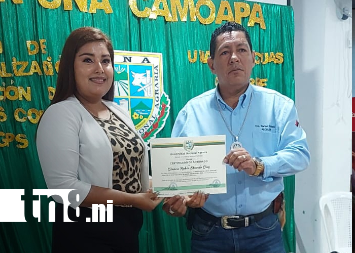 Foto: UNICAM Matiguás miden el futuro: reciben certificados en uso de GPS agrícola/TN8