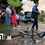 Foto: Jalapa: colisión entre motocicleta y bicicleta deja dos lesionados/TN8
