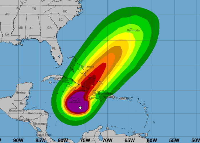 Foto: Huracán Melissa se fortalece a categoría 4 y amenaza varias islas del Caribe/Cortesía