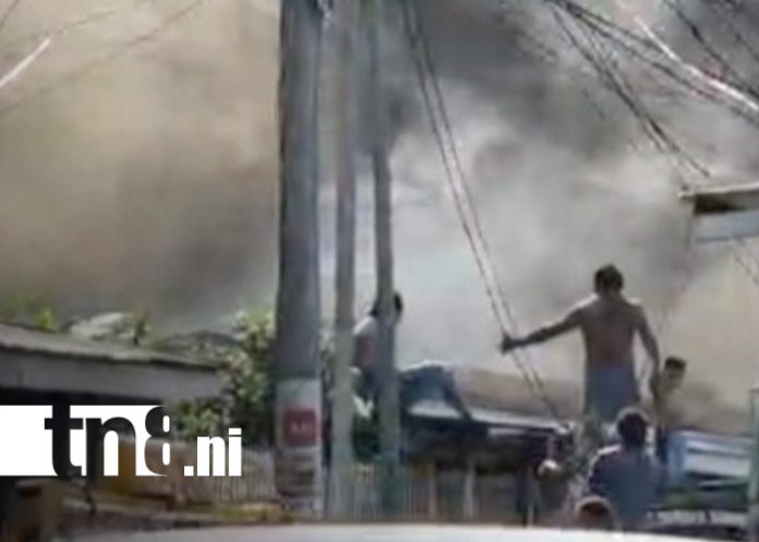Foto: voraz incendio en el barrio México en Managua/TN8 Foto: voraz incendio en el barrio México en Managua/TN8