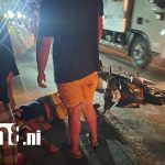 Motociclista resulta lesionada al impactar con un semoviente en Rivas Foto: Motociclista grave tras choque con semoviente en Rivas/TN8