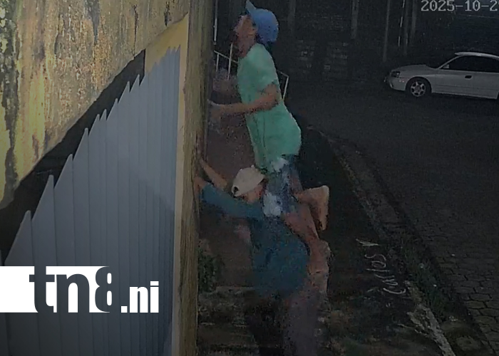 Foto: Cámaras de seguridad graban a delincuentes en plena acción en Rivas/TN8