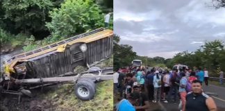 Foto: Autoridades investigan causas de accidente de autobús San Carlos–Managua /TN8