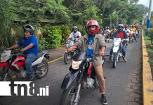 Foto: gran caravana recorre Ometepe en aniversario revolucionario/TN8