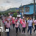 Siuna se desborda en caminata y Zumbatón por la prevención del cáncer de mama Foto: Siuna en jornada preventiva contra el cáncer de mama/TN8