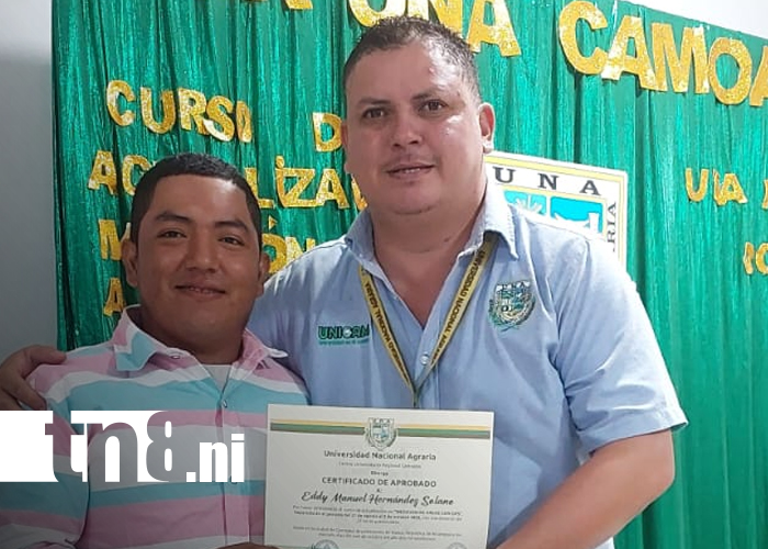 Foto: UNICAM Matiguás miden el futuro: reciben certificados en uso de GPS agrícola/TN8