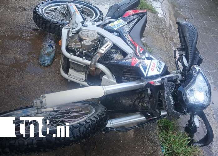 Foto: Motociclista en estado de ebriedad provoca accidente en Jalapa, Nueva Segovia/TN8