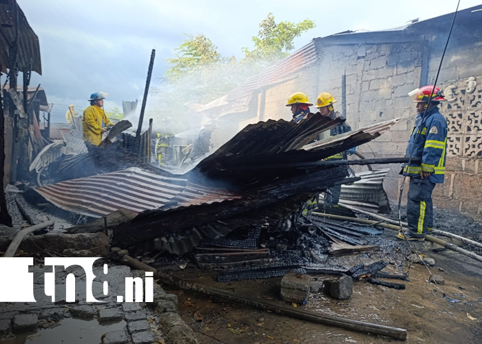 Foto: voraz incendio en el barrio México en Managua/TN8