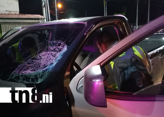 Foto: Motociclistas heridos tras accidente en La Nicarao, Managua/TN8