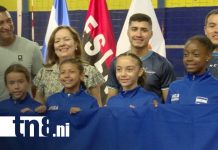 Selección de voleibol playa y gimnasia reciben abanderamiento para representar a Nicaragua