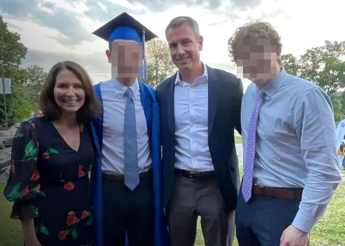 Foto: Andy Byron junto a su esposa /cortesía