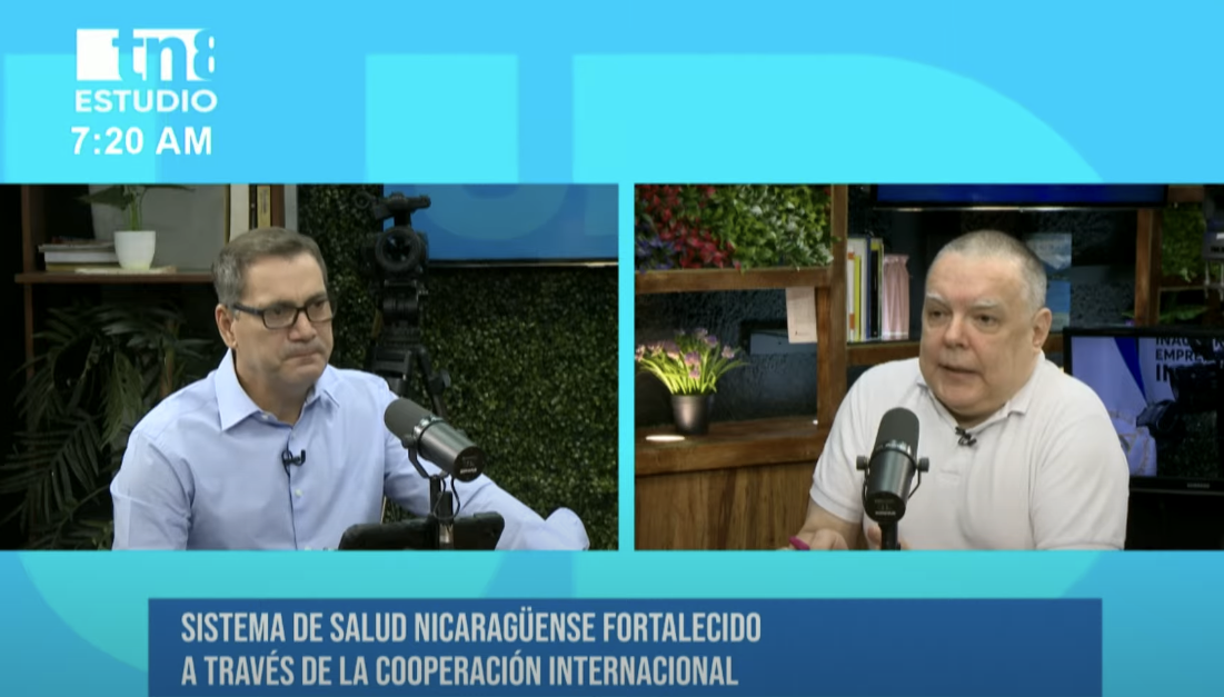 Foto: Roberto López, presidente ejecutivo del INSS, en Estudio TN8 para abordar temas de salud con el cáncer / TN8