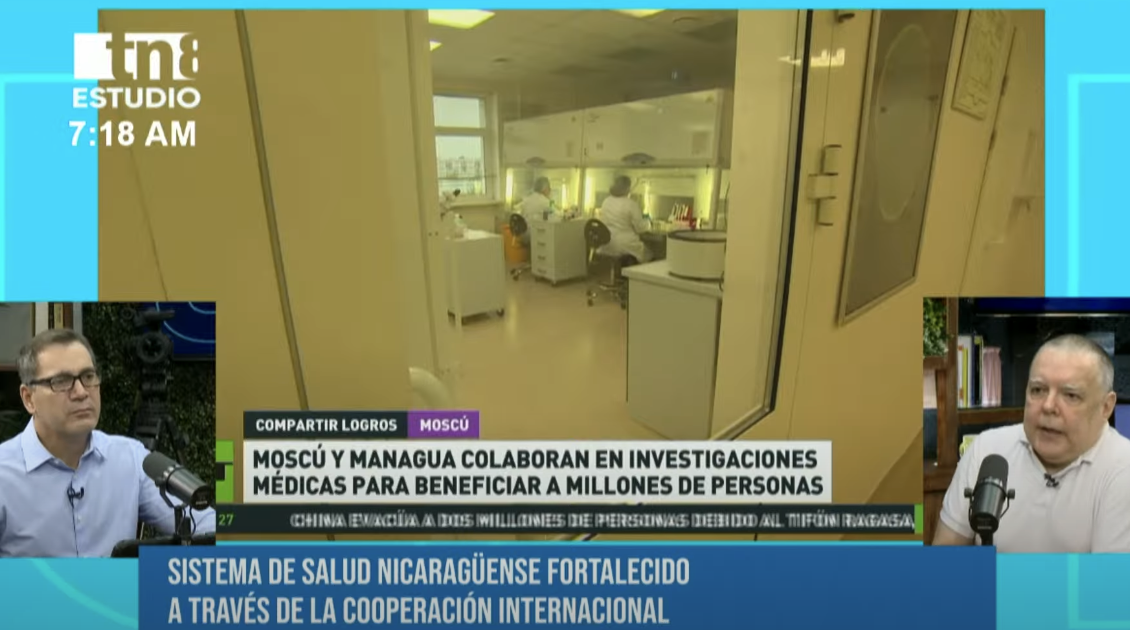 Foto: Roberto López, presidente ejecutivo del INSS, en Estudio TN8 para abordar temas de salud con el cáncer / TN8