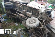 Foto: Accidente con camión en un barrio de Boaco / TN8
