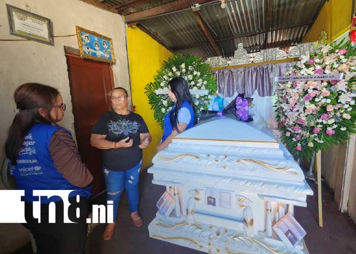 Foto: Vela de pequeña que falleció por corrientes en Managua / TN8