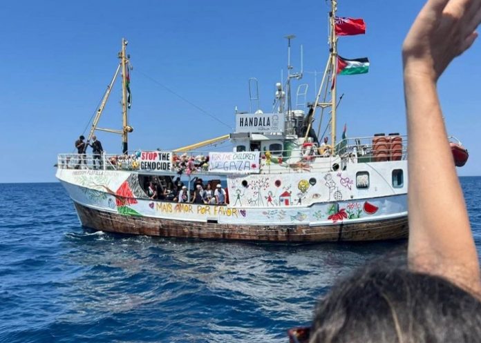 Foto: Flotilla de 47 barcos es bloqueada cerca de Gaza /Cortesía Foto: Flotilla de 47 barcos es bloqueada cerca de Gaza /Cortesía