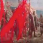 Lanzan pintura a un cuadro de Cristóbal Colón en  Madrid