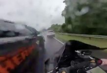 «¡Te parás o te paro!»: Policía arrolla motociclista en brutal persecución en EEUU