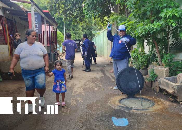 Foto: Manjol reparado en barrio Pedro Betancourt, Managua / TN8