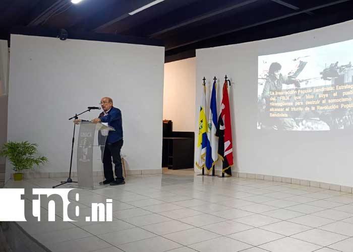 Foto: Conferencia en la UNICA sobre la Insurrección Popular del FSLN en Nicaragua