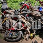 Exitoso operativo: Desmantelan desarme de motos robadas en Los Brasiles, Managua Foto: Desmantelan centro para desarme de motos en Los Brasiles, Managua / TN8