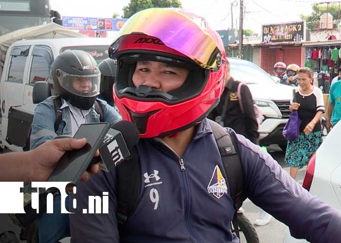 Foto: Conducción de motos en Managua / TN8