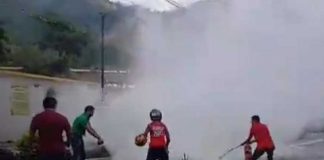 Foto: Incendio en una moto sorprende una calle de Jinotega / TN8