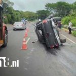 Al menos siete lesionados tras vuelco de camioneta en carretera Catarina – Diriá Foto: Vuelco de camioneta deja siete lesionados en carretera Catarina-Diriá, entre Masaya y Granada / TN8