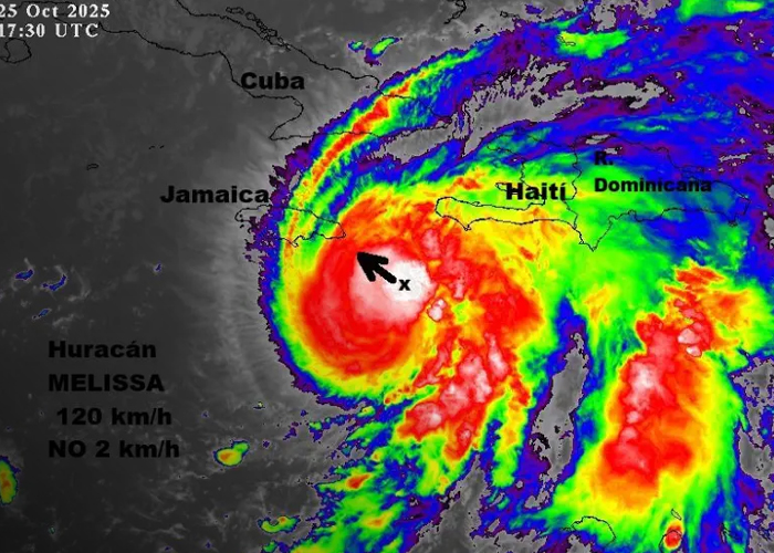 Foto: Huracán Melissa aumenta la amenaza sobre Jamaica /Cortesía