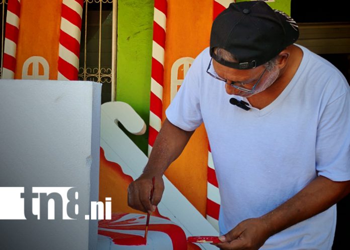 Foto: Fábrica de altares de la purísima y adornos navideños, abastecida de pedidos en Rivas/TN8