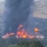 Pánico en México: tren cargado de alcohol descarrila y explota Foto: Pánico en México: tren cargado de alcohol descarrila y explota / Cortesía