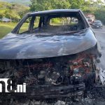 Foto: Familia hondureña salva su vida tras incendio de vehículo en El Tablón, Madriz/TN8