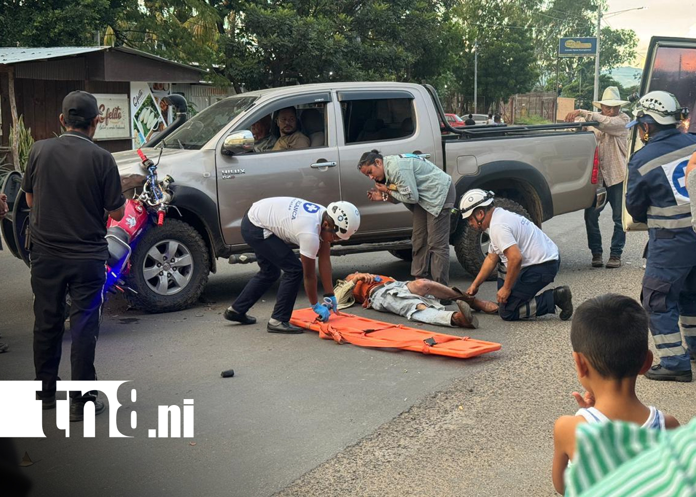 Foto: Motociclista resultó lesionado tras accidente de tránsito en Somoto, Madriz/TN8