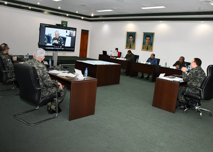Foto: Nicaragua y Honduras refuerzan cooperación militar con reunión virtual / Cortesía