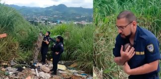 Foto: Policía rescata bebé de una alcantarilla en Costa Rica /Cortesía