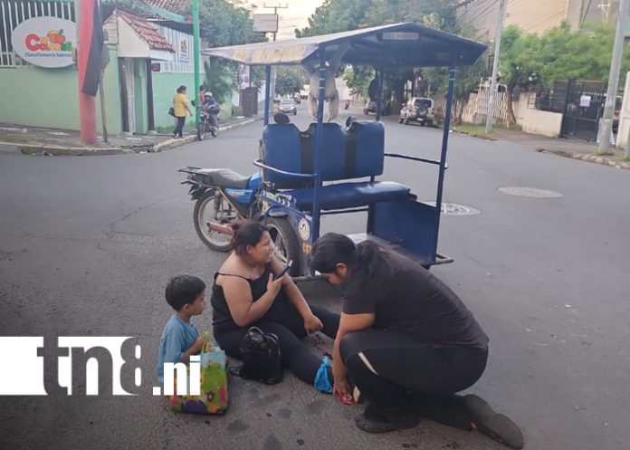 Foto: Irrespeto a señal de alto provoca accidente en Managua y deja a una persona lesionada/TN8