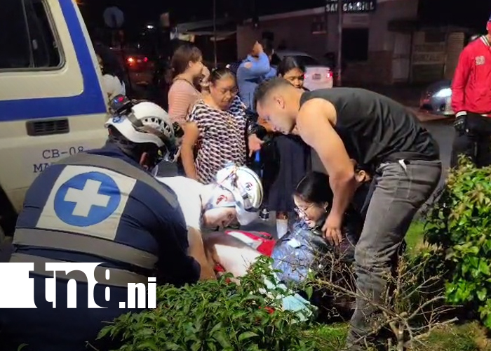Foto: Joven motociclista sufre fractura en accidente en el boulevard Pancasan de Estelí/TN8