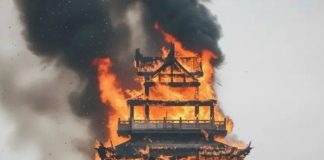 Foto:China investiga incendio en templo reconstruido/Cortesía