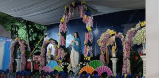 Foto: Avanza instalación de altares a la Virgen María en la Avenida Bolívar a Chávez/TN8